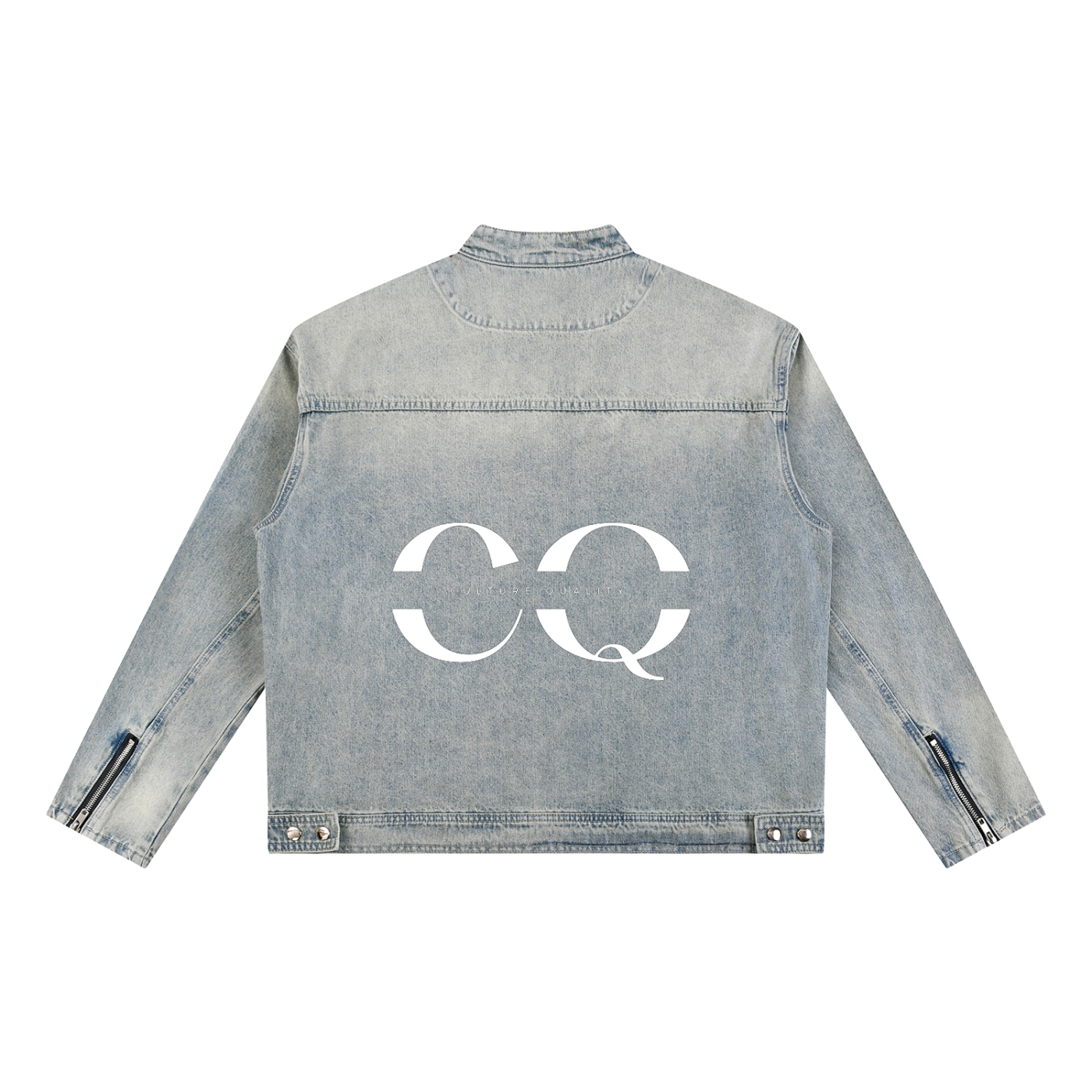 Vintage Wash Zip Denim Jacket